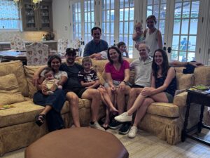 Dr. Patricia Brock's family. She sits in the middle with her grandchildren.