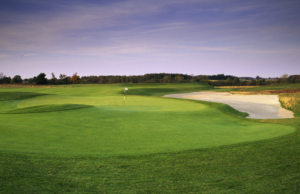 The green landscape of the Trophy Club Golf Course.