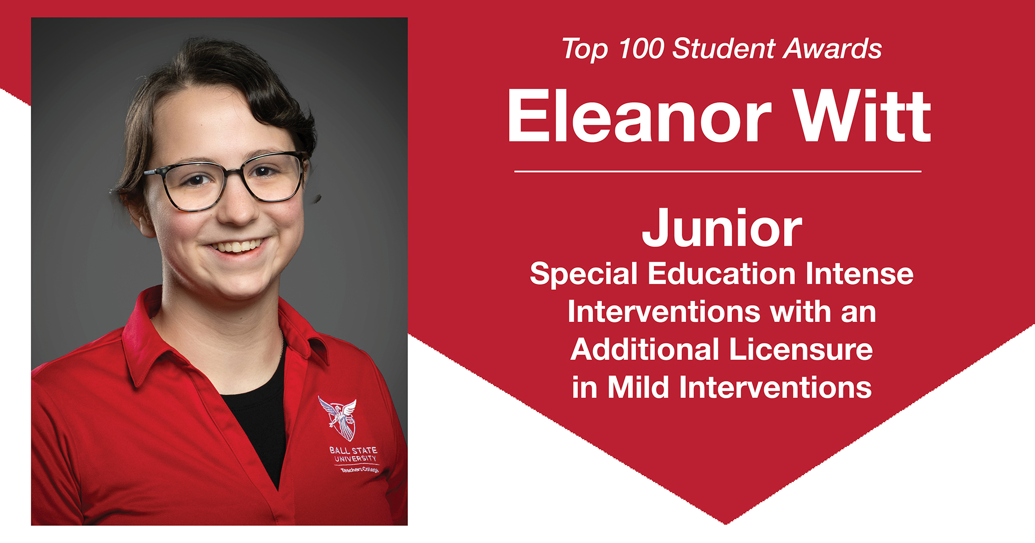 Top 100 Student Highlight Eleanor Witt Teachers College Eleanor Witt Header Resized 