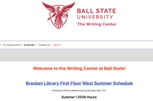 Screenshot of the WConline landing page with Summer 2026 hours