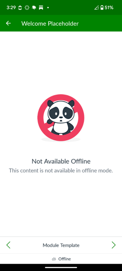 Screenshot of an unavailable Panopto video in a Canvas course on a mobile device.