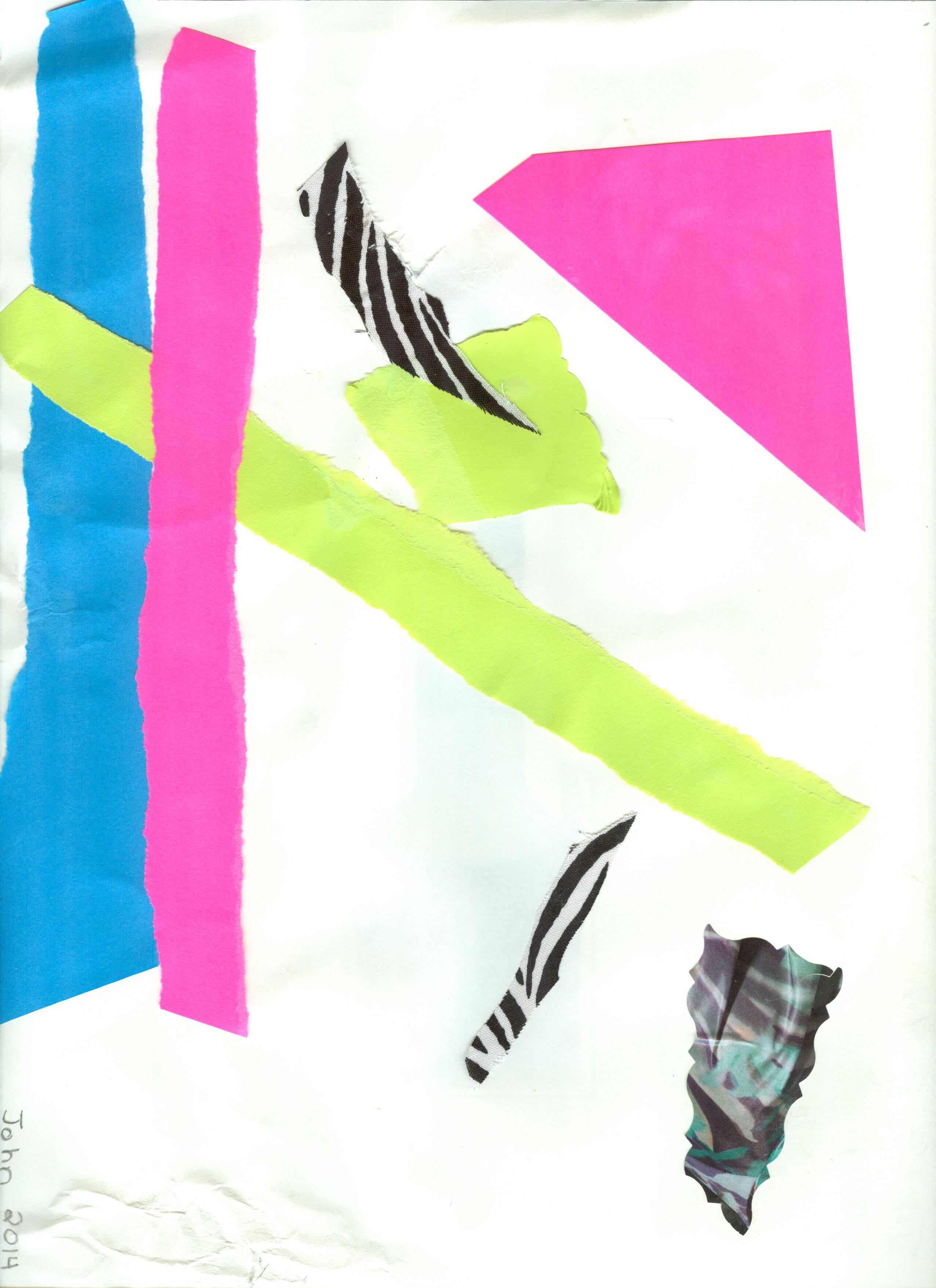 Painting with paper activity example.