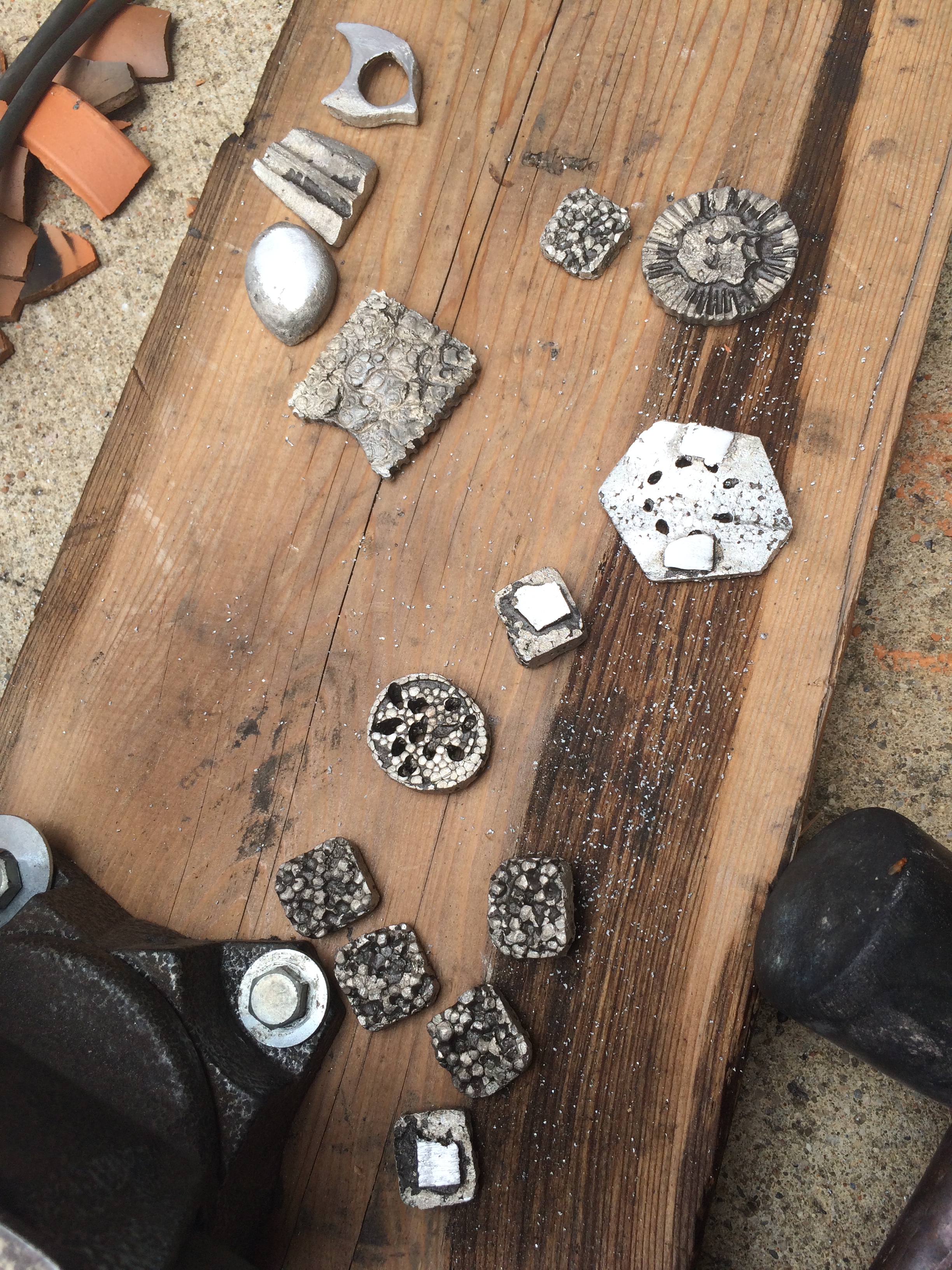 Metal casting from this past summer's Artist Workshop Series