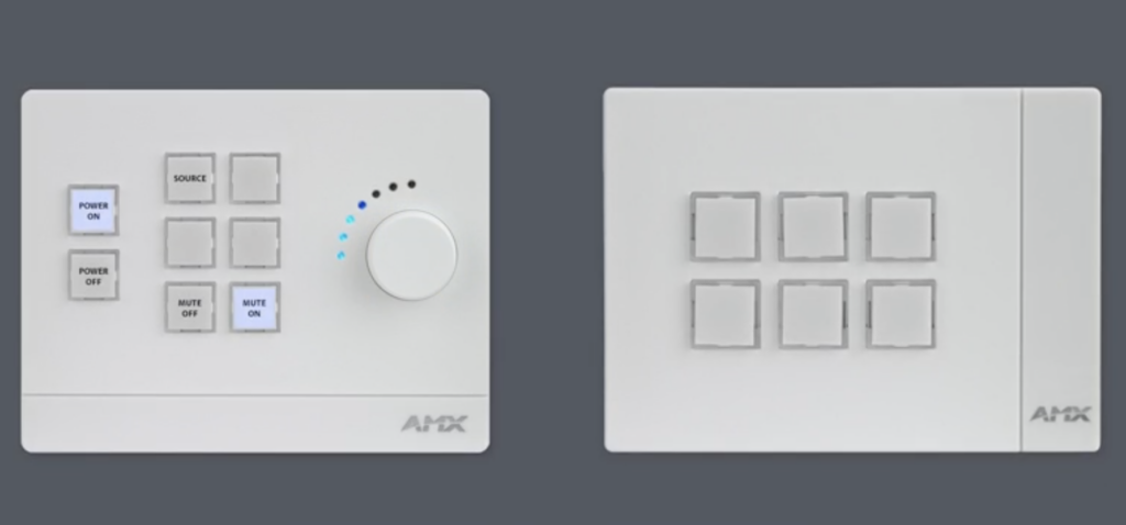 Two different audio panels from eClassroom Setup video